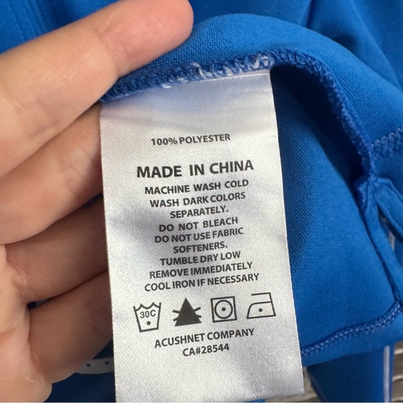 NWT Footjoy Double Layer Jersey Full Zip Hoody sweater Royal blue - Picture 10 of 13